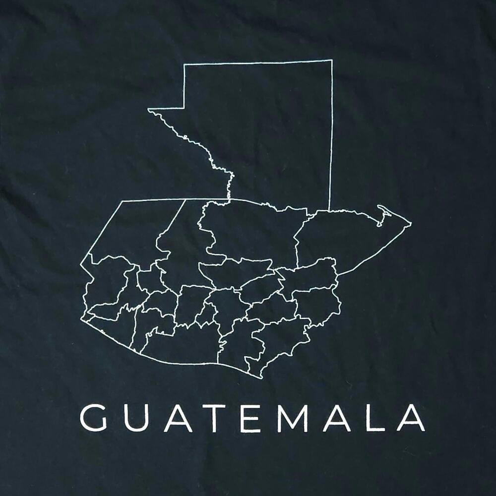 Next Level Apparel Guatemala Map Outline Black Short Sleeve Tee Men's Medium